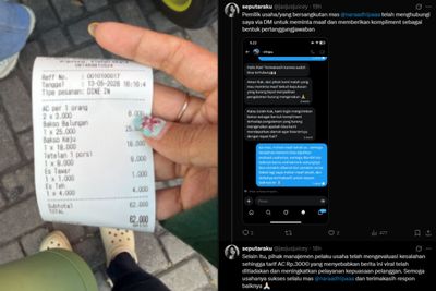 Viral, Warung Bakso Pasang Tarif AC Rp3 Ribu per Orang, Langsung Ramai Jadi Sorotan