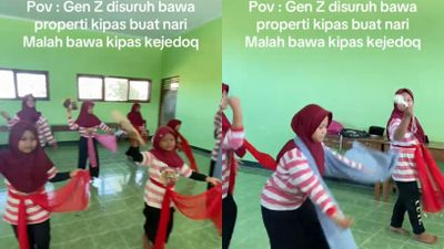 Anak Perempuan Kecil Ini Bikin Salah Fokus Saat Latihan Menari karena Membawa Kipas Listrik