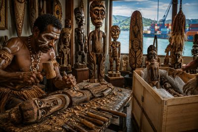Ukiran Kayu Asmat Papua Mendunia, Seni Leluhur Yang Memikat Pasar Eropa