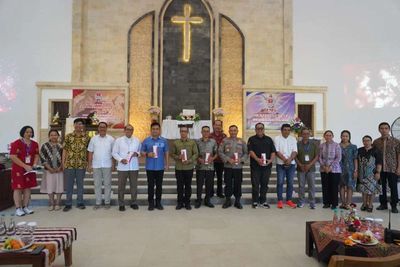 Hadiri Ibadah Kenaikan Isa Almasih, Wabup Jembrana Tegaskan Pentingnya Kerukunan Umat
