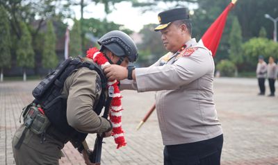 Satgas Ops Amole II Polda Maluku Rampungkan Pengamanan Freeport, 100 Personel Kembali ke Ambon