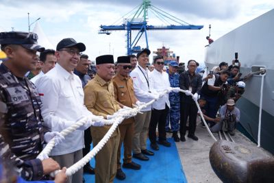 Wakil Gubernur Maluku Utara, H. Sarbin Sehe, secara resmi memberangkatkan Ekspedisi Rupiah Berdaulat (ERB) 2026 di Pelabuhan Ahmad Yani, Ternate, Sela