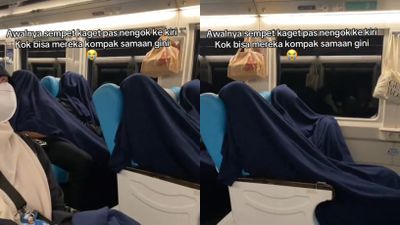 Penumpang Kereta Ini Bikin Kaget, Kompak Berselimut hingga Menutupi Kepala!