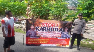 Cegah Karhutla! Polsek Krueng Sabee Rutin Patroli & Edukasi Warga