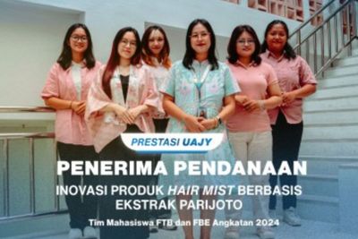 Angkat Potensi Tanaman Lokal, Mahasiswa UAJY Kembangkan Hair Mist Rambut Aromaterapi Anti Lepek