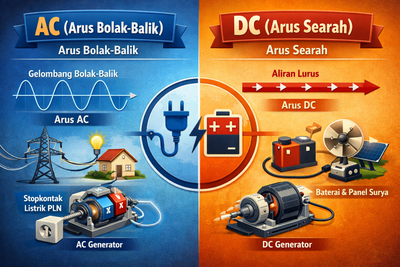 Mengintip Perbedaan Arus AC dan DC: Dua Jantung Kelistrikan yang Menopang Teknologi Modern