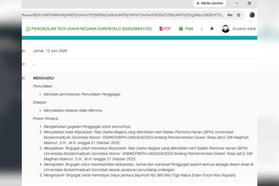 Tokcer! Sitti Magfirah Makmur Menang Telak Lawan UMGO di PTUN Gorontalo