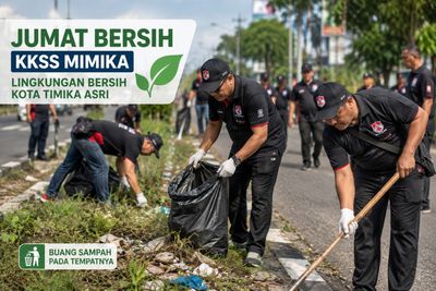 Jumat Bersih KKSS Mimika Temukan Fakta Mengejutkan di Sepanjang Jalan Kartini, Desak Penegakan Aturan Sampah