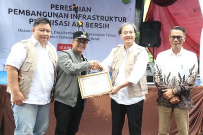 Bupati Tasikmalaya Resmikan Pipanisasi Air Bersih di Taraju, Hasil Kolaborasi Pemkab dan PT Spindo Tbk