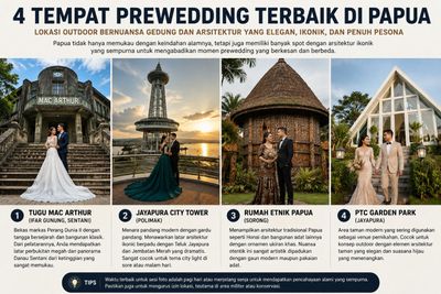 4 Tempat Prewedding Bernuansa Arsitektur Di Papua, Perpaduan Gedung Ikonik Dan Panorama Alam Yang Memesona
