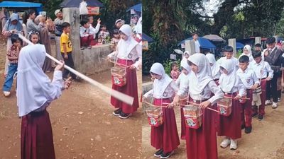 Kreativitas Guru Bikin Marching Band Siswa SD Ini Dapat Pujian Warganet