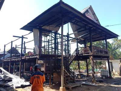 Kebakaran di Kecamatan Dua Pitue, Diduga Akibat Arus Pendek Listrik