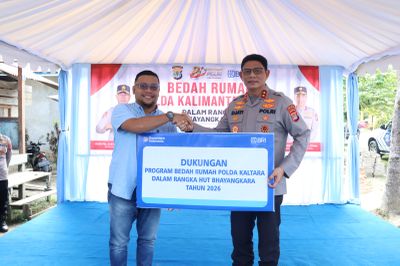 Sentuhan Bhayangkara untuk Warga, Polda Kaltara Bedah Rumah di Desa Gunung Sari
