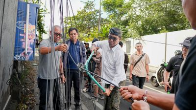 Badung Tertibkan Kabel Semrawut Sepanjang 2 Kilometer, Wajah Kuta Utara Makin Rapi