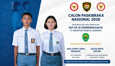 Ini Sosok Gus Luthfy dan Julita Rista, Putra-Putri Terbaik Kaltim di Paskibraka Nasional