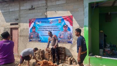 Polres Serang Kembali Bedah Rumah Milik Buruh Srabutan Warga Pamarayan