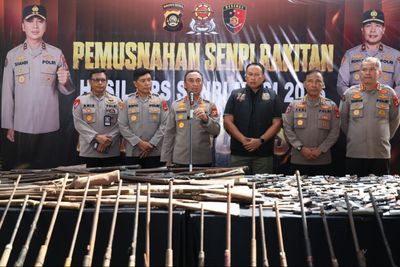 16 Hari Operasi, Polda Sumsel Berhasil Sita dan Musnahkan Ratusan Senpi Ilegal