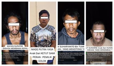 Geger Pembunuhan Tapir di Mesuji, 4 Pelaku Ditangkap, 2 Lainnya Buron