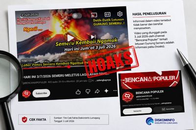 BPBD Lumajang Pastikan Video Erupsi Gunung Semeru yang Viral di YouTube adalah Hoaks, Masyarakat Diminta Cek Fakta