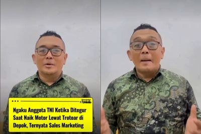 Viral Pemotor Arogan Lawan Arah di Depok, Ternyata TNI Gadungan