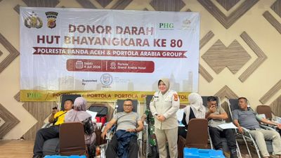 Portola Grand Arabia dan Polresta Banda Aceh Gelar Donor Darah, 200 Pendonor Berpartisipasi