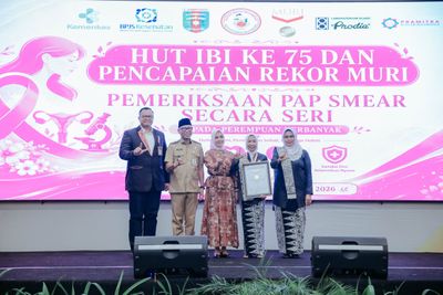 IBI Lampung Pecahkan Rekor MURI, 14.762 Perempuan Jalani Pap Smear