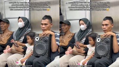 Salut! Tidak Marah, Perempuan di KRL Ini Justru Izinkan Bocil untuk Lihat HP-nya