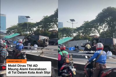 Viral Maung TNI Hajar Tiang Exit Tol Slipi, Begini Kronologinya