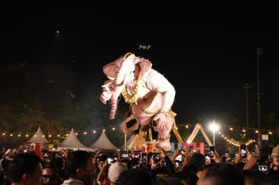 Ogoh-Ogoh Gajah Taensiat Hipnotis D Youth Fest 6.0, Perpaduan Seni dan Pesan Lingkungan Curi Perhatian