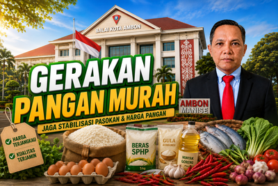 Pemkot Ambon Gelar Gerakan Pangan Murah, Warga Bisa Belanja Bahan Pokok dengan Harga Terjangkau