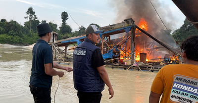 Penambangan Emas Tanpa Izin di Kampar Digerebek, Polres Kampar Tangkap Dua Pelaku
