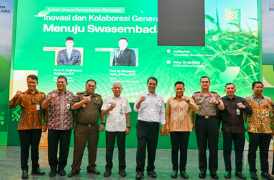 Mentan Dorong Mahasiswa USU Berinovasi Demi Menjaga Swasembada Pangan Indonesia