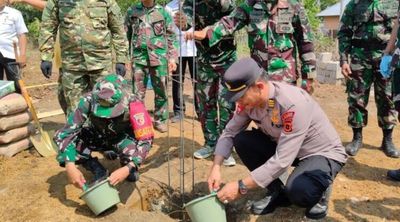 Perkokoh Sinergitas, Polres Bungo Dukung Penuh Pelaksanaan TMMD ke-129 Kodim 0416 Bute