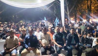 Pecah! Nobar Bola Gembira di Merangin Berlangsung Lebih Spektakuler