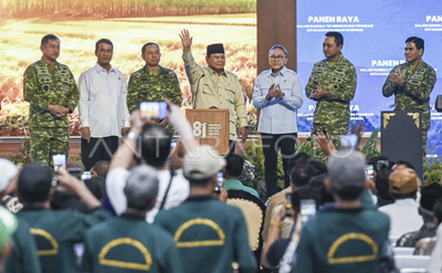 Prabowo Pimpin Panen Raya Serentak di Malang, Perkuat Ketahanan Pangan dan Hilirisasi Pertanian