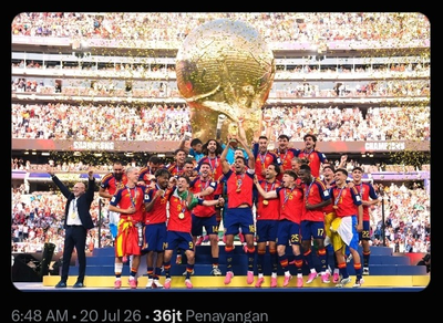 Akun Medsos Timnas Spanyol Hapus Foto Donald Trump di Momen Selebrasi Juara Piala Dunia 2026
