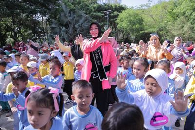 Seru! Ratusan Anak PAUD Ramaikan Hari Anak Nasional di Hutan Kota Tibang Banda Aceh