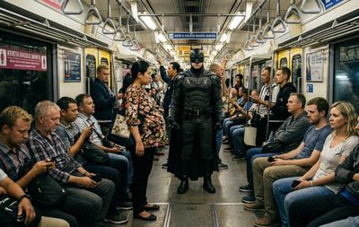 Peneliti Menaruh Sosok Batman di KRL untuk Melihat Mana Penumpang yang Mau Membantu Sesama