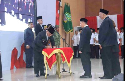 Plt. Bupati Bekasi Lantik 1.564 Anggota BPD Masa Bakti 2026–2034