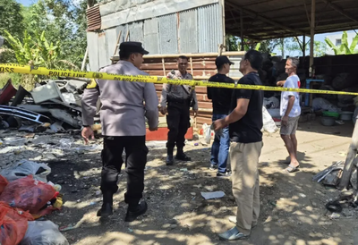 Mortir Aktif Ditemukan di Gudang Rongsokan Kepanjen, Tim Gegana Lakukan Evakuasi dan Disposal