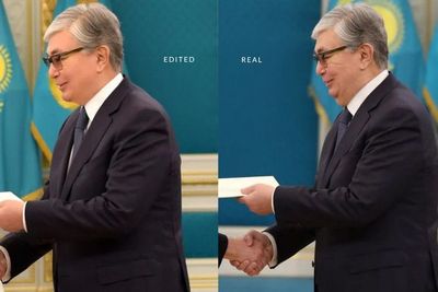 Pemetintah Kazakhstan Ketahuan Edit Wajah Presidennya Menjadi Lebih Mulus