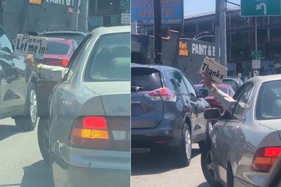 Unik, Begini Jurus Jitu Minta Diberi Jalan Saat Macet