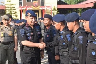 Tanggulangi Karhutla, Polda Sumsel Menurunkan Personel Brimob