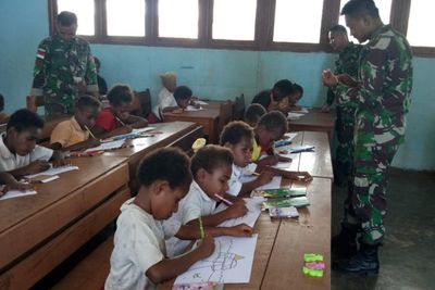 Gali Kreativitas Anak Perbatasan, Satgas Pamtas RI-PNG Gelar Lomba Ini