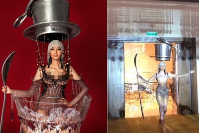 Unik, Miss Universe Vietnam Ini Pakai Teko Kopi Raksasa