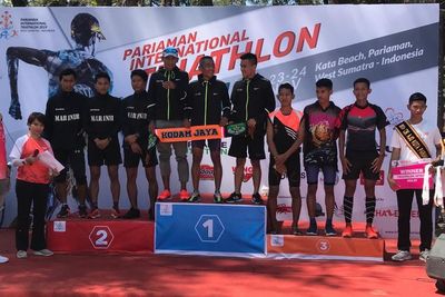 Kontingen Kodam Jaya Juara I Pariaman International Triathlon 2019