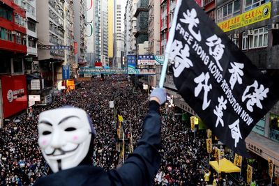 FOTO: Ratusan Ribu Demonstran Hong Kong Kembali Turun ke Jalan