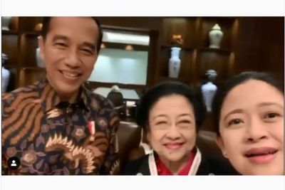 Selfie Bareng Puan dan Megawati, Jokowi Ucapkan Selamat Ultah ke PDIP