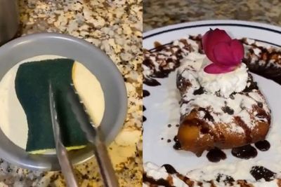 Duh! Orang Ini Sulap Spons Pencuci Piring Jadi Dessert untuk Prank