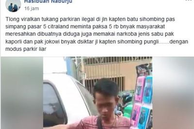 Diduga Jukir Ilegal, Pria Ini Minta Uang Parkir Rp5 Ribu